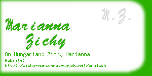 marianna zichy business card